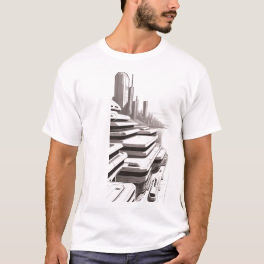 Sci-Fi T-shirt dat het universum doorkruist 01 F F (Voorkant)