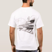 Sci-Fi T-shirt dat het universum doorkruist 01 uur (Achterkant)