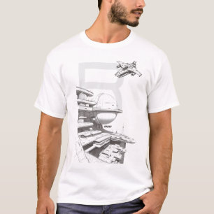 Sci-Fi T-shirt dat het universum doorkruist 02 C F