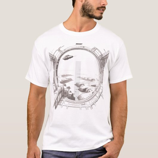 Sci-Fi T-shirt dat het universum doorkruist 02 G F (Voorkant)