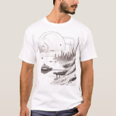 Sci-Fi T-shirt dat het universum doorkruist 03 B F (Voorkant)