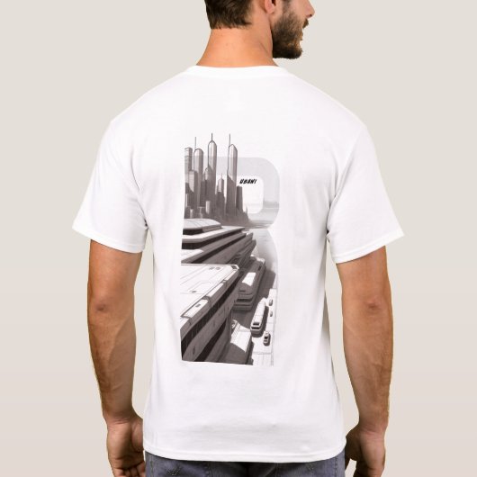 Sci-Fi T-shirt dat het universum doorkruist 03 uur (Achterkant)