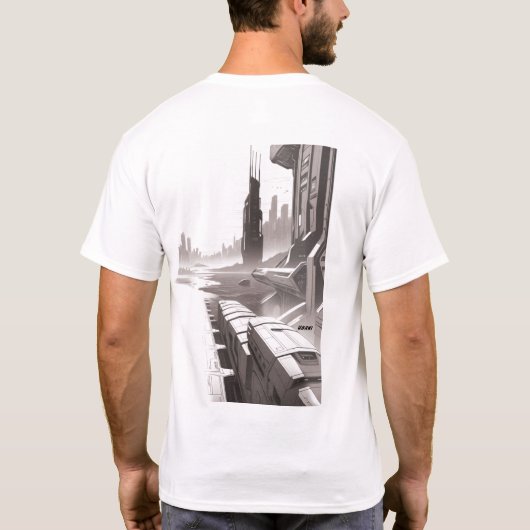 Sci-Fi T-shirt Het universum doorkruisen 01 I Back (Achterkant)