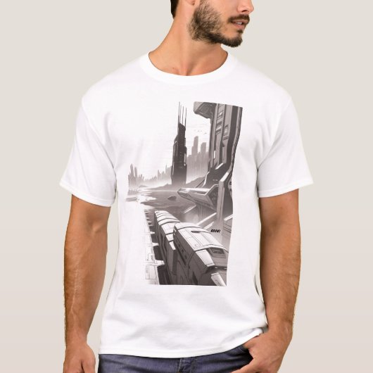 Sci-Fi T-shirt Het universum doorkruisen 01 I Fron (Voorkant)