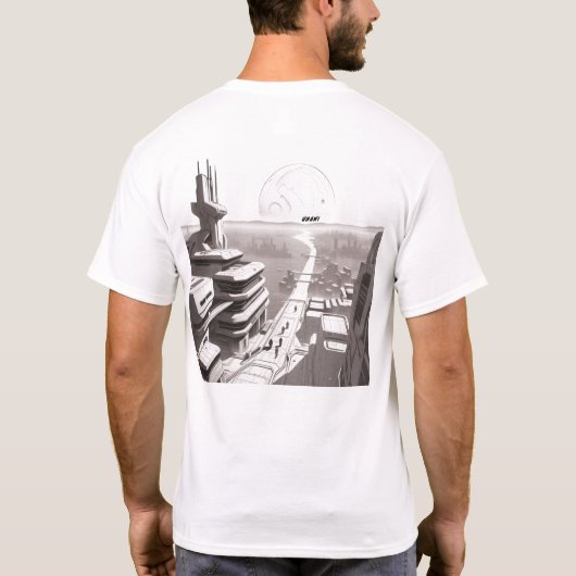 Sci-Fi T-shirt Het universum doorkruisen 02 A Teru (Achterkant)