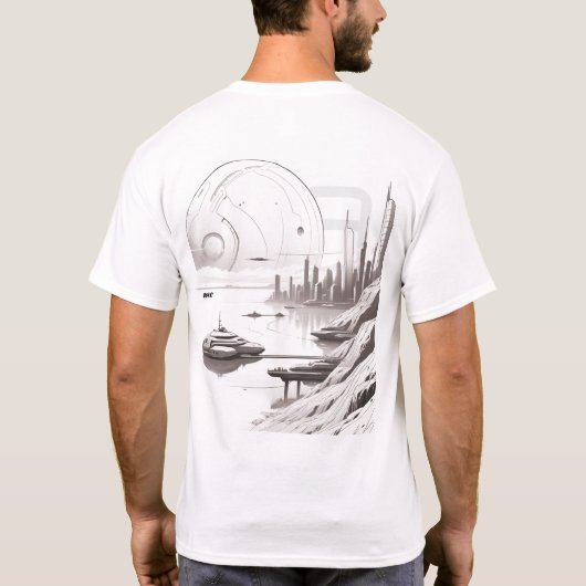 Sci-Fi T-shirt Het universum doorkruisen 03 B Teru (Achterkant)