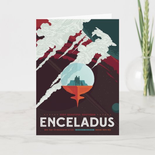 Sci-Fi Travel Ad, Moon Enceladus Kaart (Voorkant)