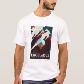 Sci-Fi Travel Ad, Moon Enceladus T-shirt (Voorkant)