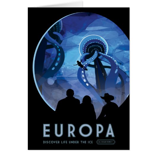 Sci-Fi Travel Ad, Moon Europa (Voorkant)