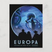 Sci-Fi Travel Ad, Moon Europa Briefkaart (Voorkant)
