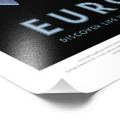 Sci-Fi Travel Ad, Moon Europa Foto Afdruk (Hoek)