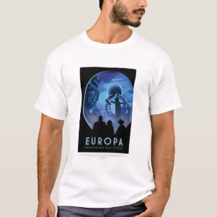 Sci-Fi Travel Ad, Moon Europa T-shirt