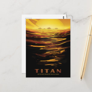 Sci-Fi Travel Ad, Moon Titan Briefkaart