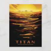 Sci-Fi Travel Ad, Moon Titan Briefkaart (Voorkant)
