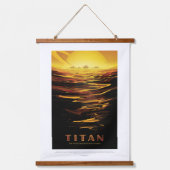 Sci-Fi Travel Ad, Moon Titan Hangend Wandkleed (Voorkant)
