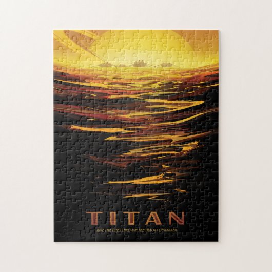 Sci-Fi Travel Ad, Moon Titan Legpuzzel (Verticaal)