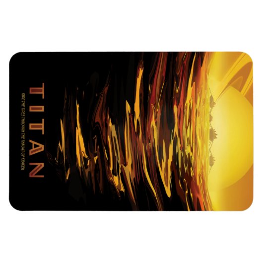 Sci-Fi Travel Ad, Moon Titan Magneet (Horizontaal)