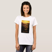 Sci-Fi Travel Ad, Moon Titan T-shirt (Voorkant volledig)