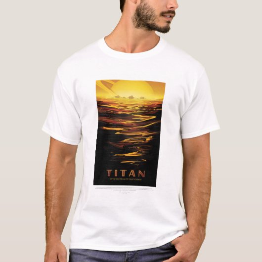 Sci-Fi Travel Ad, Moon Titan T-shirt (Voorkant)