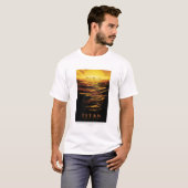 Sci-Fi Travel Ad, Moon Titan T-shirt (Voorkant volledig)