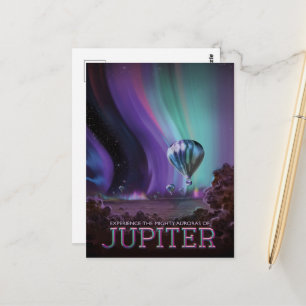Sci-Fi Travel Ad, planeet Jupiter Briefkaart