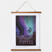 Sci-Fi Travel Ad, planeet Jupiter Hangend Wandkleed (Voorkant)