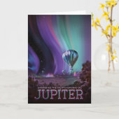 Sci-Fi Travel Ad, planeet Jupiter Kaart (Gele Bloem)