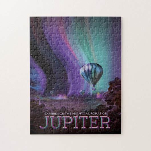 Sci-Fi Travel Ad, planeet Jupiter Legpuzzel (Verticaal)