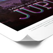 Sci-Fi Travel Ad, planeet Jupiter Poster (Hoek)
