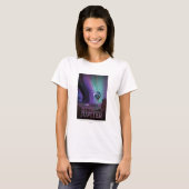 Sci-Fi Travel Ad, planeet Jupiter T-shirt (Voorkant volledig)