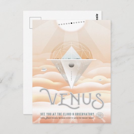 Sci-Fi Travel Ad, planeet Venus Briefkaart (Voorkant / Achterkant)