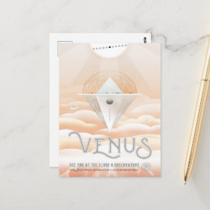 Sci-Fi Travel Ad, planeet Venus Briefkaart