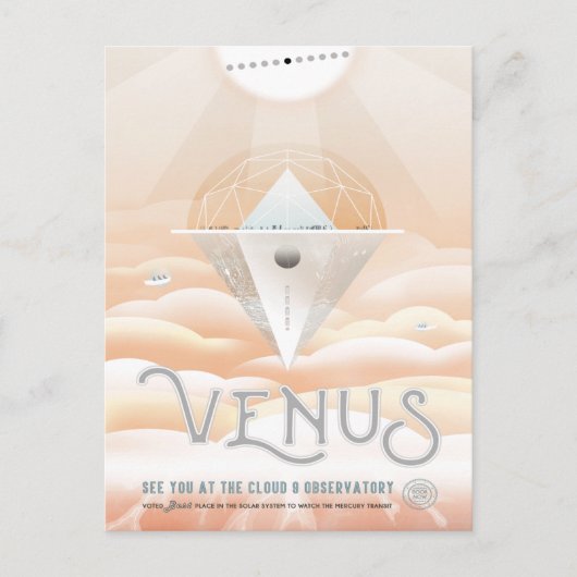 Sci-Fi Travel Ad, planeet Venus Briefkaart (Voorkant)