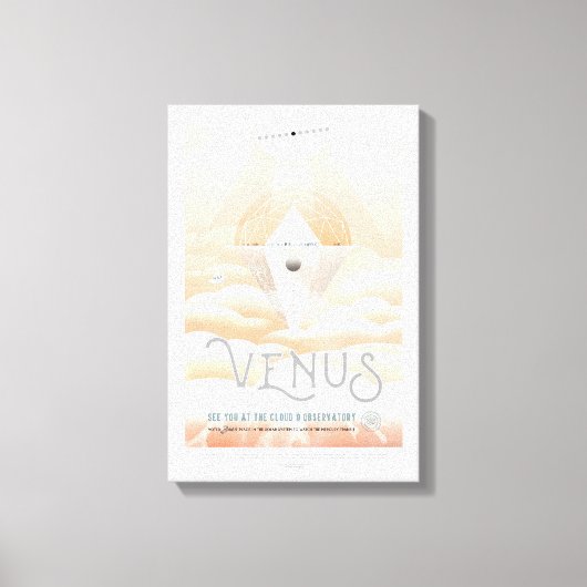 Sci-Fi Travel Ad, planeet Venus Canvas Afdruk (Voorkant)