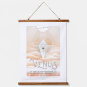 Sci-Fi Travel Ad, planeet Venus Hangend Wandkleed (Voorkant)