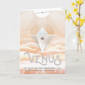 Sci-Fi Travel Ad, planeet Venus Kaart (Gele Bloem)