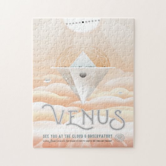 Sci-Fi Travel Ad, planeet Venus Legpuzzel (Verticaal)