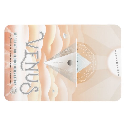 Sci-Fi Travel Ad, planeet Venus Magneet (Horizontaal)