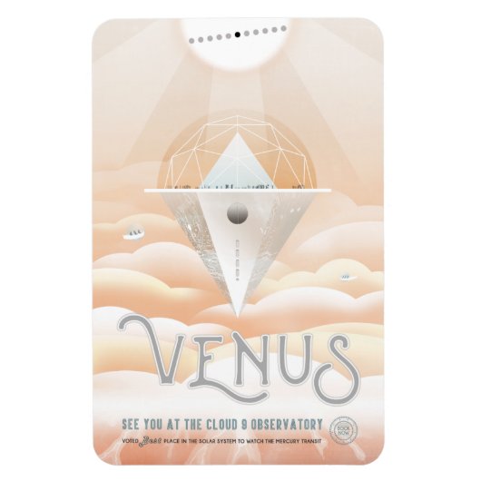 Sci-Fi Travel Ad, planeet Venus Magneet (Verticaal)