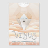 Sci-Fi Travel Ad, planeet Venus Magnetische Uitnodiging (Voorkant)