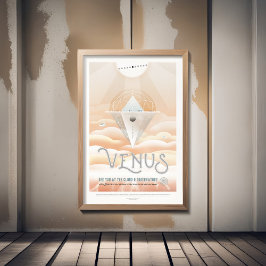 Sci-Fi Travel Ad, planeet Venus Poster