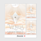 Sci-Fi Travel Ad, planeet Venus Sticker (Vel)