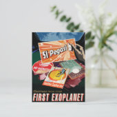 Sci-Fi Travel Ad, Planet 51 Pegasi b Briefkaart (Staand voorkant)