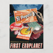 Sci-Fi Travel Ad, Planet 51 Pegasi b Briefkaart (Voorkant)
