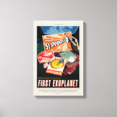 Sci-Fi Travel Ad, Planet 51 Pegasi B Canvas Afdruk (Voorkant)