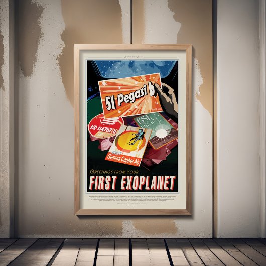 Sci-Fi Travel Ad, Planet 51 Pegasi B Foto Afdruk