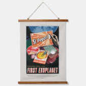 Sci-Fi Travel Ad, Planet 51 Pegasi B Hangend Wandkleed (Voorkant)