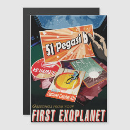 Sci-Fi Travel Ad, Planet 51 Pegasi b Magnetische Uitnodiging