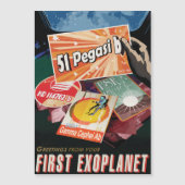 Sci-Fi Travel Ad, Planet 51 Pegasi b Magnetische Uitnodiging (Voorkant)