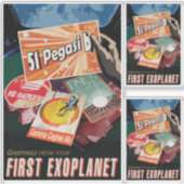 Sci-Fi Travel Ad, Planet 51 Pegasi b Sticker (Voorkant)